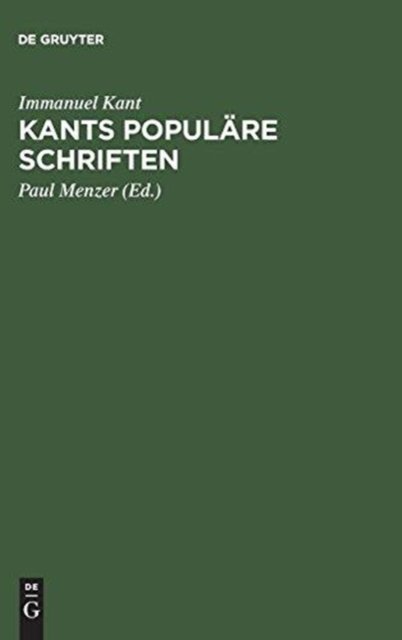 Kants Populare Schriften