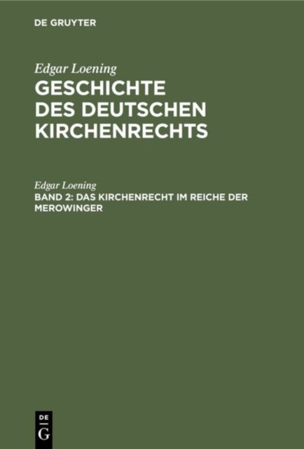 Kirchenrecht im Reiche der Merowinger