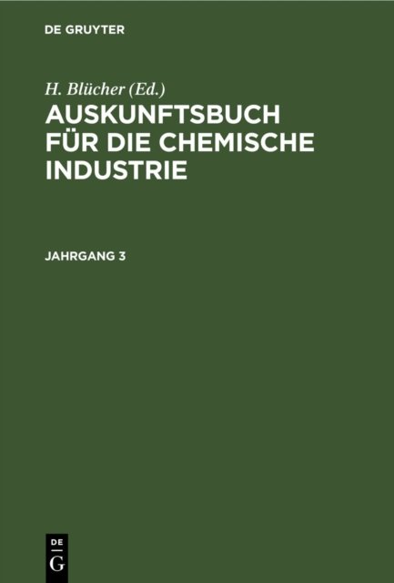 Auskunftsbuch Fur Die Chemische Industrie
