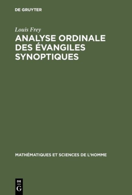 Analyse ordinale des evangiles synoptiques