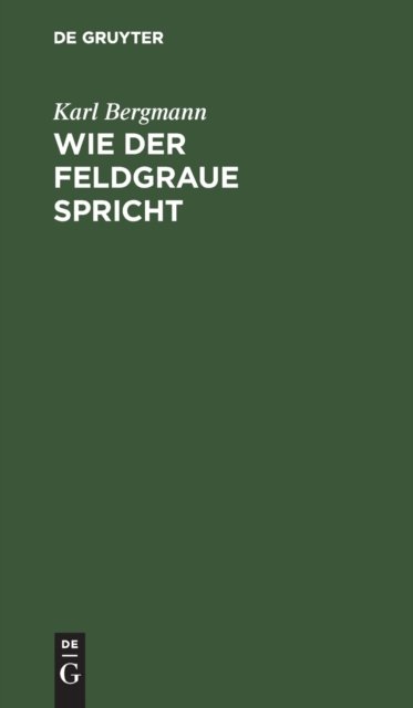 Wie Der Feldgraue Spricht
