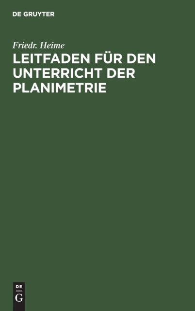 Leitfaden Fur Den Unterricht Der Planimetrie