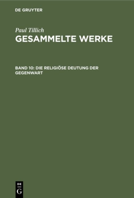 Die Religiose Deutung Der Gegenwart
