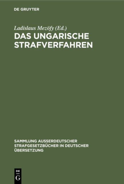 Das Ungarische Strafverfahren