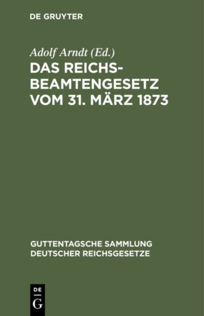 Reichsbeamtengesetz vom 31. März 1873