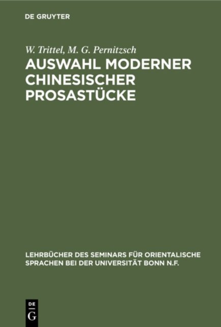 Auswahl Moderner Chinesischer Prosastucke