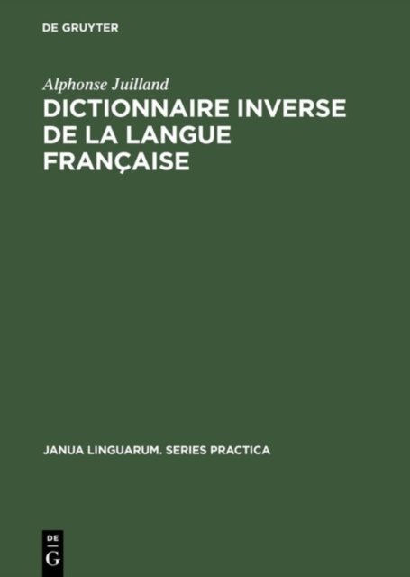 Dictionnaire inverse de la langue francaise