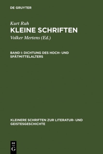 Dichtung des Hoch- und Spatmittelalters