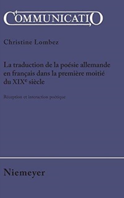 traduction de la poésie allemande en français dans la première moitié du XIXe siècle