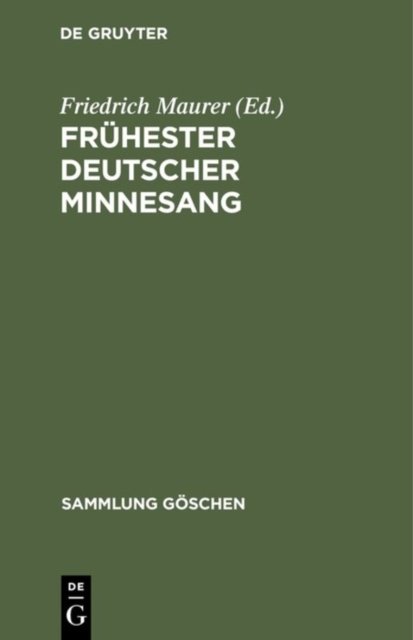 Fruhester deutscher Minnesang