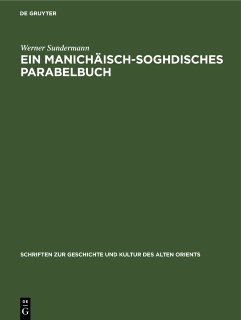 manichäisch-soghdisches Parabelbuch