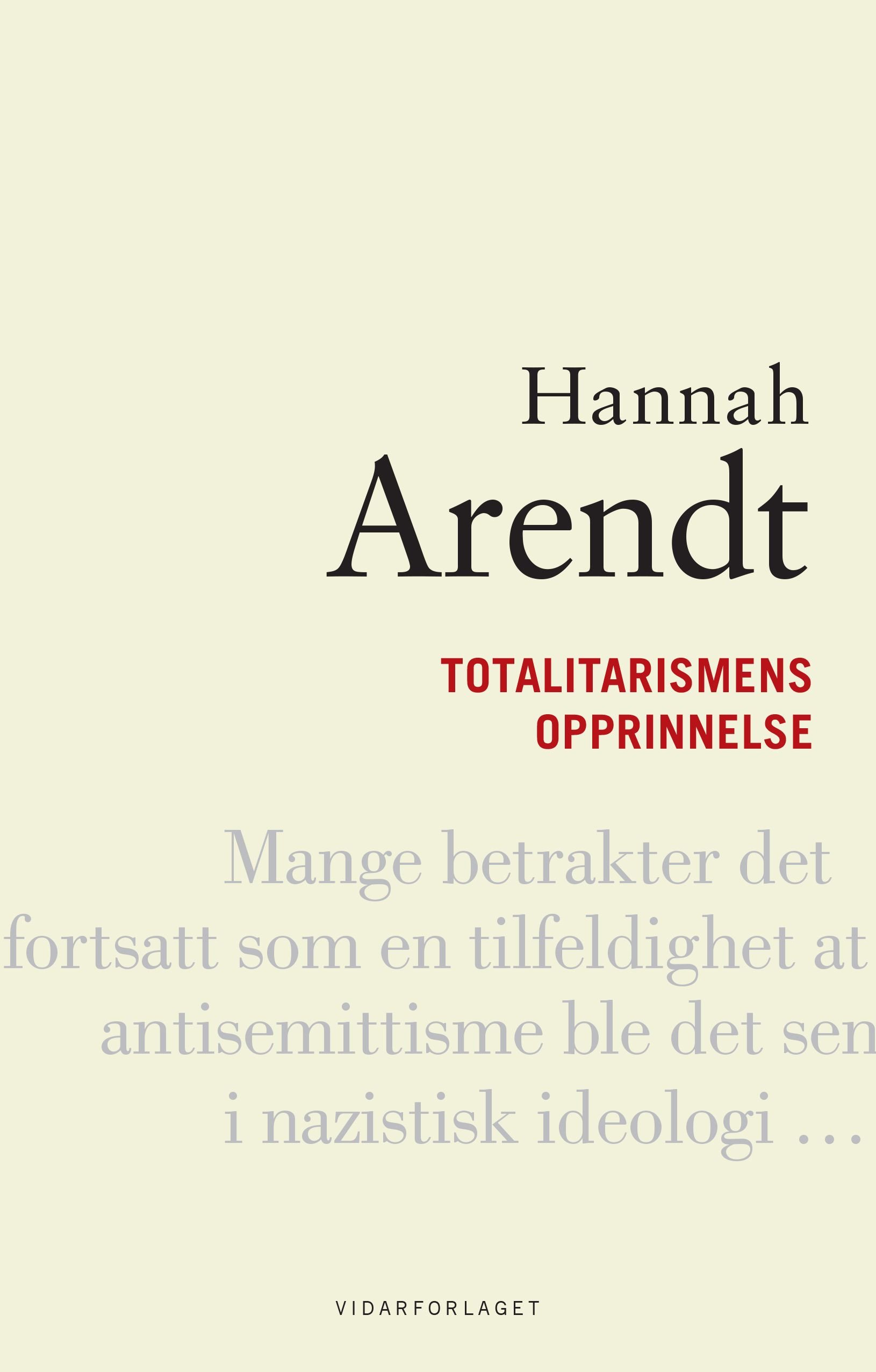 Totalitarismens opprinnelse av Hannah Arendt