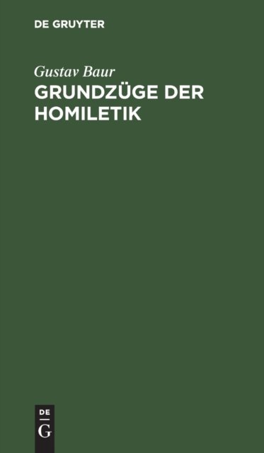 Grundzuge Der Homiletik