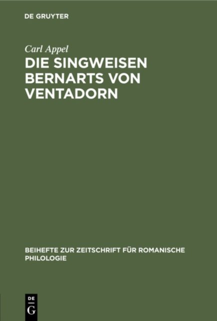 Singweisen Bernarts von Ventadorn