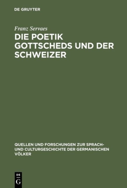 Poetik Gottscheds und der Schweizer