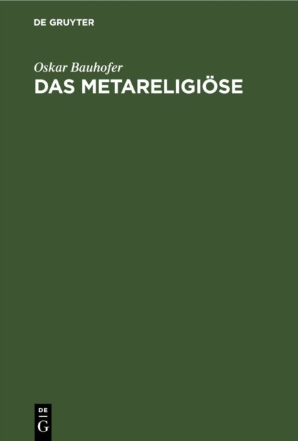 Das Metareligiose