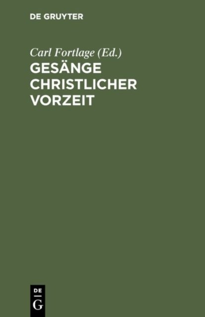 Gesange christlicher Vorzeit
