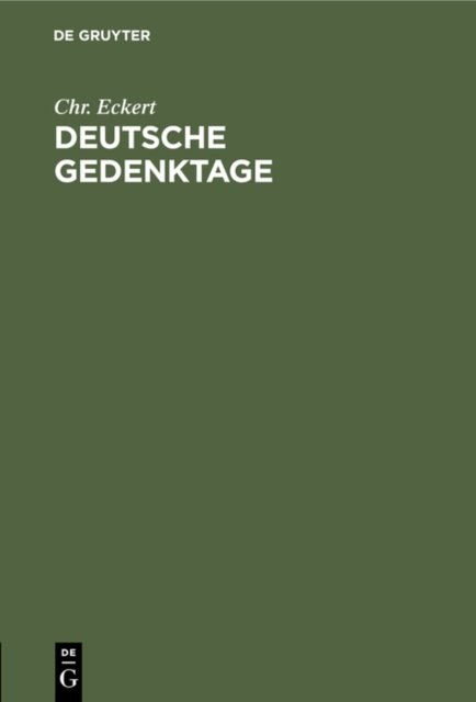 Deutsche Gedenktage