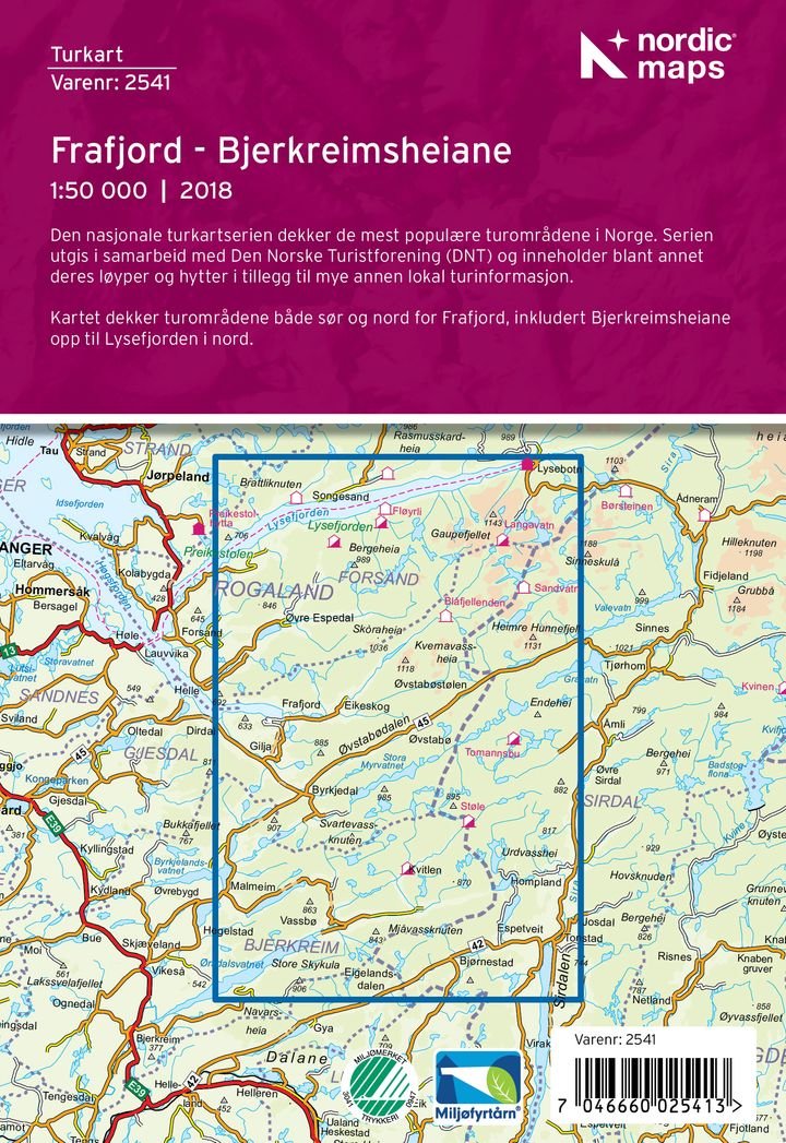 Frafjord-Bjerkreimsheiane DNT Turkart