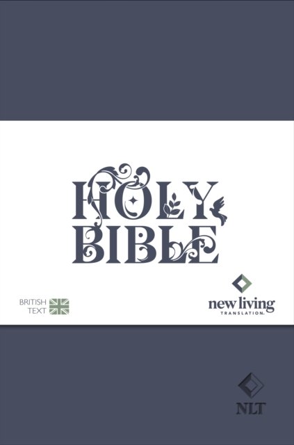 NLT Holy Bible, Navy Blue Flexiback, Leather-Feel, Debossed Detailing, British Text, NLT New Living Translation, Flexiback, Standard size