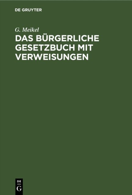 bürgerliche Gesetzbuch mit Verweisungen