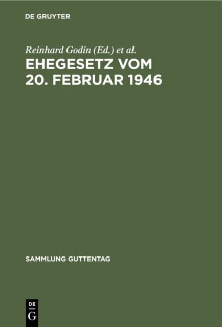 Ehegesetz vom 20. Februar 1946