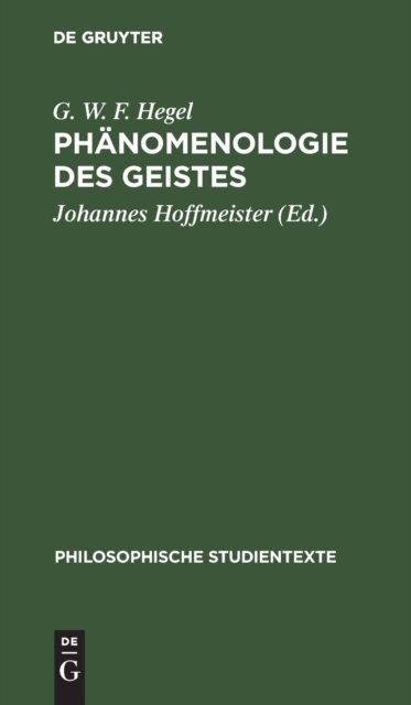 Phanomenologie Des Geistes