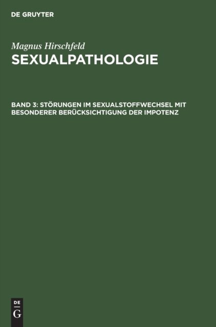 Storungen Im Sexualstoffwechsel Mit Besonderer Berucksichtigung Der Impotenz