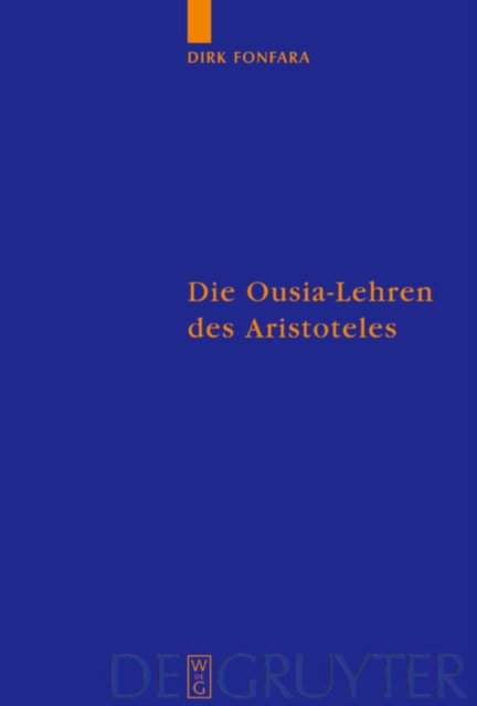 Ousia-Lehren des Aristoteles
