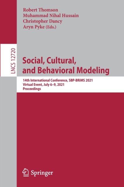 Social, Cultural, and Behavioral Modeling
