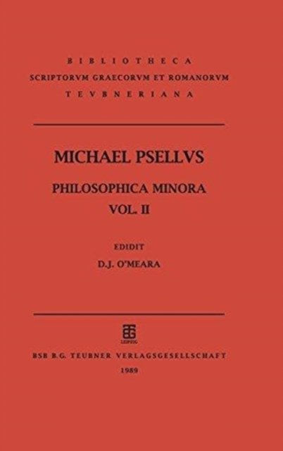 Philosophica minora, Volume II, Opuscula psychologica, theologica, daemonologica