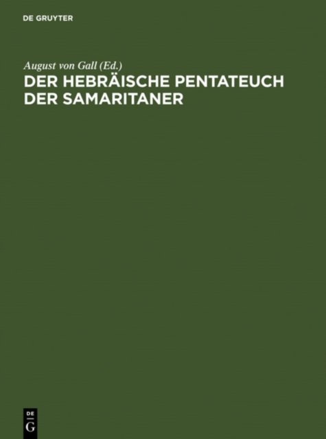 Der hebraische Pentateuch der Samaritaner