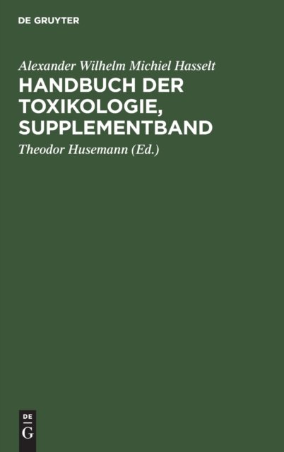 Handbuch der Toxikologie, Supplementband