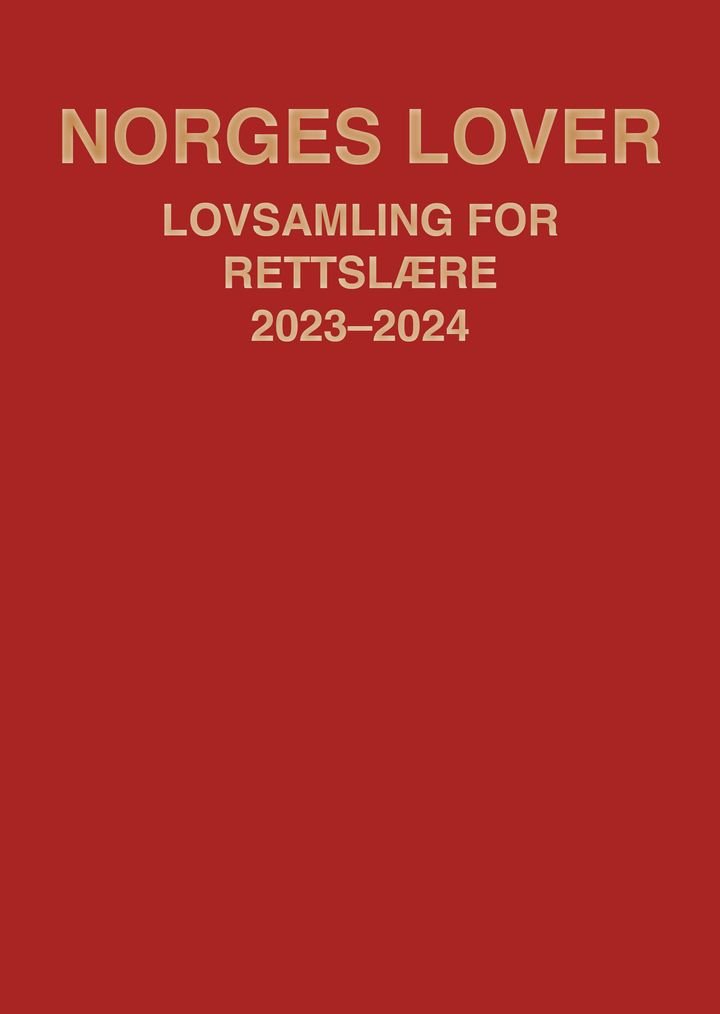 Norges lover - lovsamling for rettslære 2023-2024