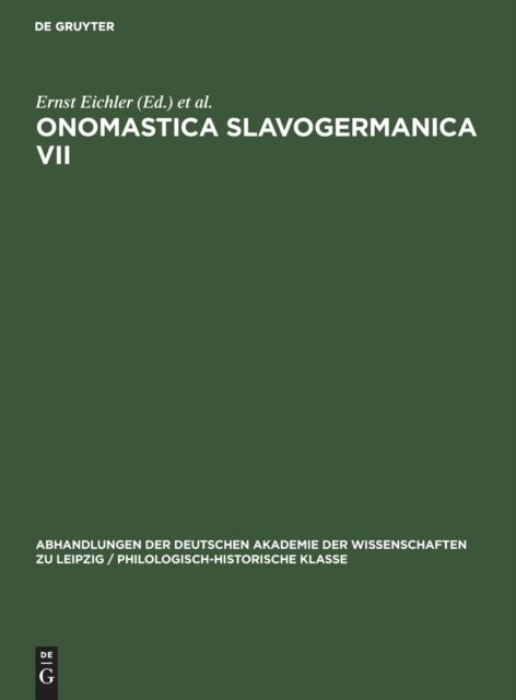 Onomastica Slavogermanica VII