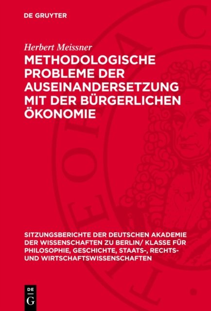 Methodologische Probleme Der Auseinandersetzung Mit Der Burgerlichen Okonomie