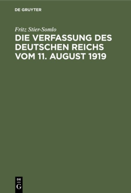 Verfassung des Deutschen Reichs vom 11. August 1919