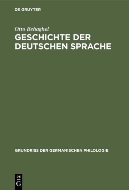 Geschichte Der Deutschen Sprache