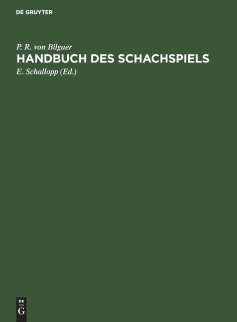 Handbuch Des Schachspiels