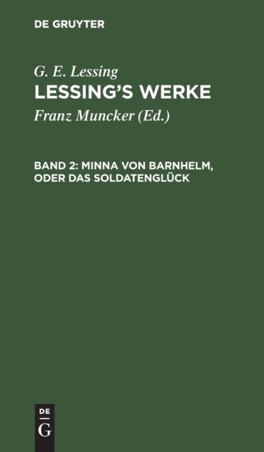 Minna Von Barnhelm, Oder Das Soldatengluck
