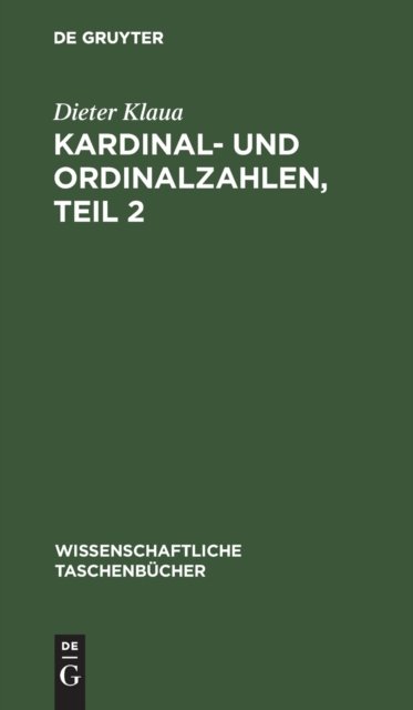 Kardinal- Und Ordinalzahlen, Teil 2
