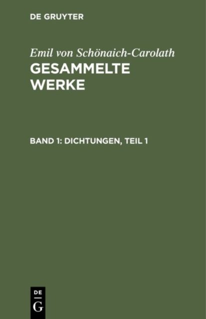 Dichtungen, Teil 1