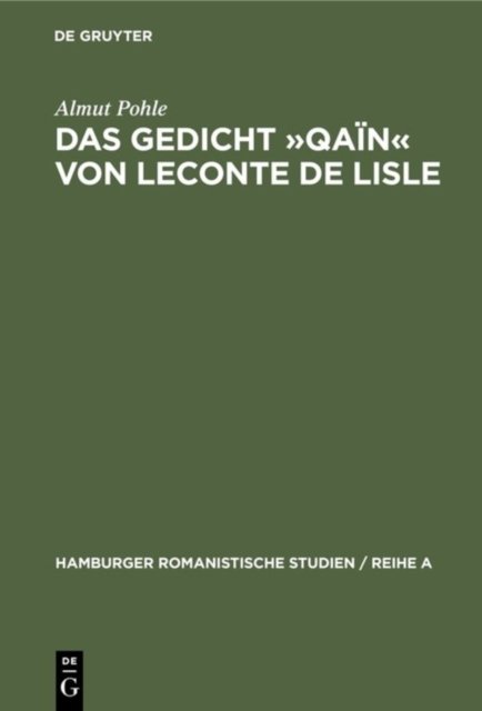 Das Gedicht Qain von Leconte de Lisle