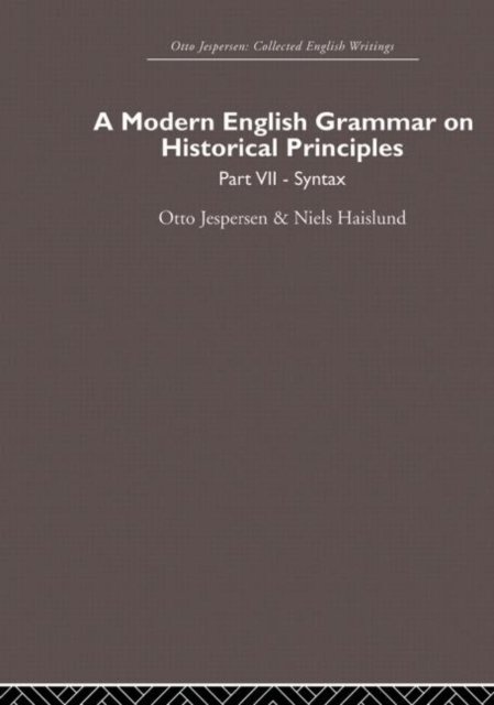 A Modern English Grammar on Historical Principles