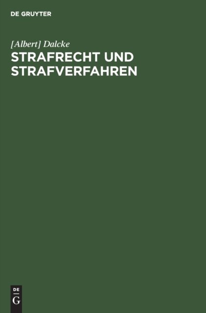 Strafrecht Und Strafverfahren