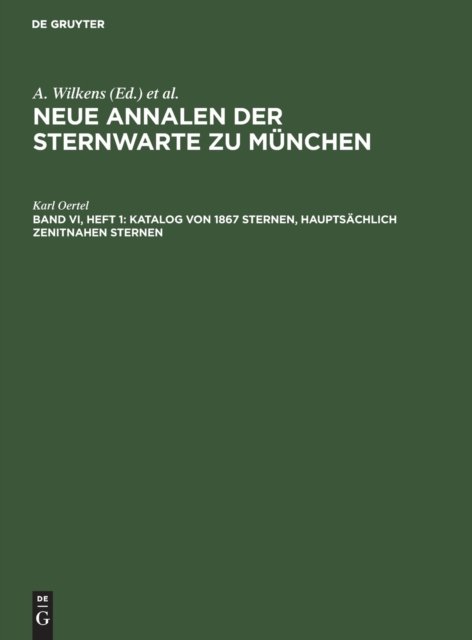 Katalog Von 1867 Sternen, Hauptsachlich Zenitnahen Sternen