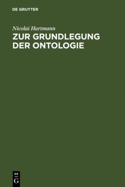 Zur Grundlegung Der Ontologie