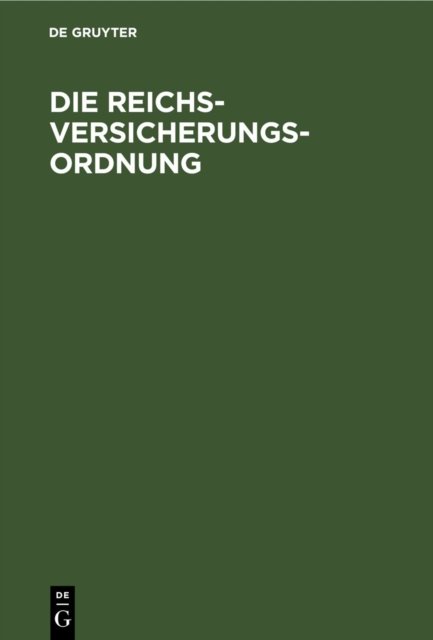 Die Reichsversicherungsordnung
