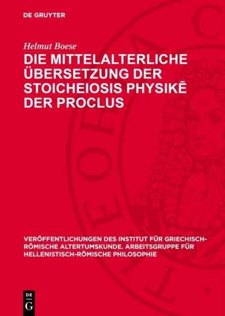 mittelalterliche Übersetzung der Stoicheiosis physike der Proclus