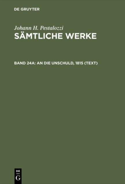 An die Unschuld, 1815 (Text)